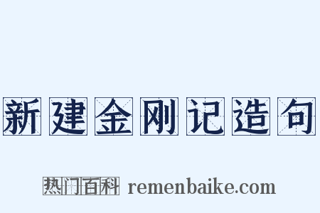 新建金刚记造句是什么意思的图片